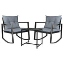 Outdoor Chair Rocking Set - Black