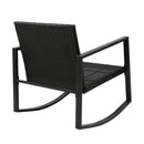 Outdoor Chair Rocking Set - Black