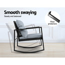Outdoor Chair Rocking Set - Black