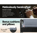 Wicker Rocking Chairs Table Set Outdoor Setting Recliner Patio Furniture