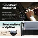 3 Piece Outdoor Chair Rocking Set - Black