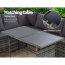 Outdoor Furniture Dining Setting Sofa Set Wicker 8 Seater Storage Cover Mixed Grey
