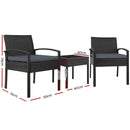 3-piece Outdoor Set - Black