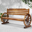 Garden Bench Wooden Wagon Chair 3 Seat Outdoor Furniture Backyard Lounge