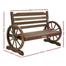 Park Bench Wooden Wagon Chair Outdoor Garden Backyard Lounge Furniture
