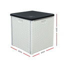 Outdoor Storage Box Seat Bench Deck Organiser 106L