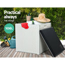 Outdoor Storage Box Seat Bench Deck Organiser 106L