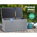 Outdoor Storage Box Container Garden Toy Tool Sheds 270L