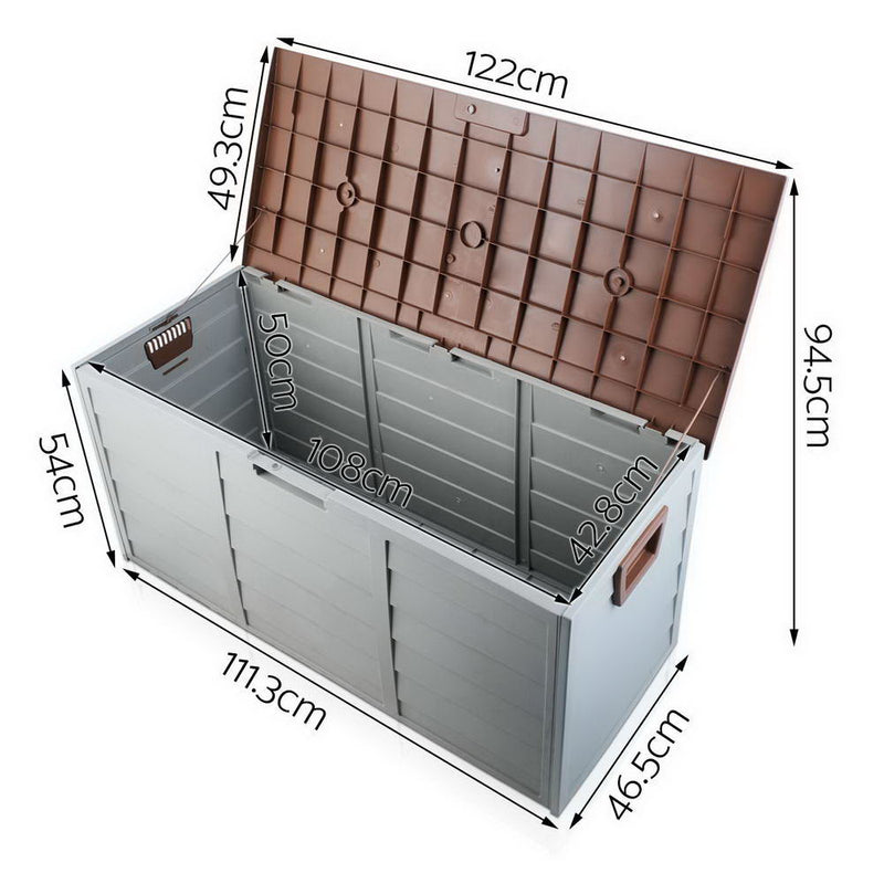 290L Outdoor Storage Box - Brown