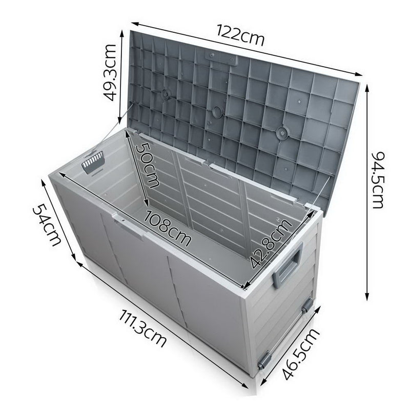 290L Outdoor Storage Box - Grey