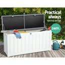 Outdoor Storage Box Bench Seat Lockable 240L