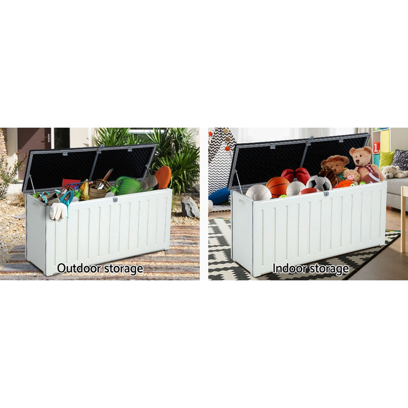 Outdoor Storage Box Bench Seat Lockable 240L