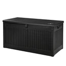Outdoor Storage Box Container Garden Toy Indoor Tool Chest Sheds 270L Black