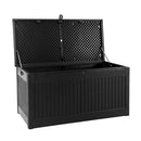 Outdoor Storage Box Container Garden Toy Indoor Tool Chest Sheds 270L Black