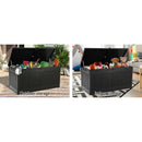 Outdoor Storage Box Container Garden Toy Indoor Tool Chest Sheds 270L Black