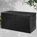 Outdoor Storage Box Container Garden Toy Indoor Tool Chest Sheds 270L Black