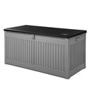 Outdoor Storage Box Container Garden Toy Indoor Tool Chest Sheds 270L Dark Grey
