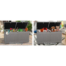 Outdoor Storage Box Container Garden Toy Indoor Tool Chest Sheds 270L Dark Grey
