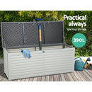 Outdoor Storage Box Bench Seat Toy Tool Sheds 390L