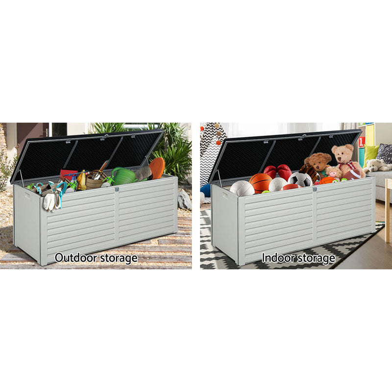 Outdoor Storage Box Bench Seat Toy Tool Sheds 390L