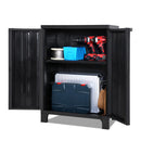 Outdoor Storage Cabinet Cupboard Lockable Garden Sheds Adjustable Black