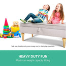 Fabric Storage Ottoman - Beige