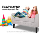 Fabric Storage Ottoman - Beige