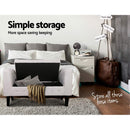 Fabric Storage Ottoman - Beige