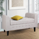 Fabric Storage Ottoman - Beige