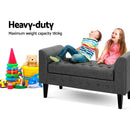 Fabric Storage Ottoman - Grey