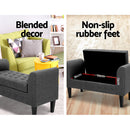 Fabric Storage Ottoman - Grey