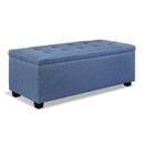 Premium Storage Ottoman - Blue