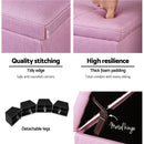 Premium Storage Ottoman - Pink