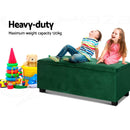 Storage Ottoman Blanket Box Velvet Foot Stool Rest Chest Couch Toy Green