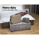Storage Ottoman Blanket Box Velvet Foot Stool Rest Chest Couch Toy Grey