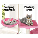 i.Pet Cat Tree 203cm Trees Scratching Post Scratcher Tower Condo House Furniture Wood Pink