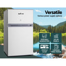 Glacio 90L Portable Fridge Bar Freezer Cooler Upright 12V/24V/240V Caravan Car Silver