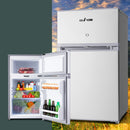 Glacio 90L Portable Fridge Bar Freezer Cooler Upright 12V/24V/240V Caravan Car Silver
