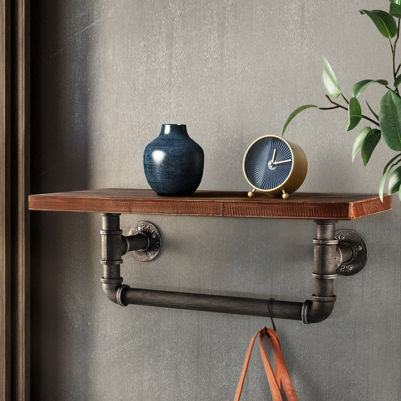 Display Shelves Wall Shelves Floating Bookshelf DIY Pipe Shelf Rustic Brackets Industrial