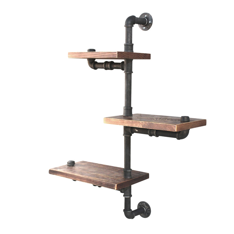 Display Shelves Bookshelf Pipe Shelf Rustic Industrial Floating Wall Shelves DIY Brackets