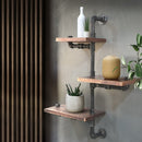 Display Shelves Bookshelf Pipe Shelf Rustic Industrial Floating Wall Shelves DIY Brackets