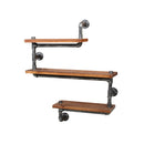 Display Shelves Rustic Bookshelf Industrial DIY Pipe Shelf Wall Brackets