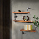 Display Shelves Rustic Bookshelf Industrial DIY Pipe Shelf Wall Brackets