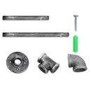 Wall Shelves Display Bookshelf Industrial DIY Pipe Shelf Rustic Brackets