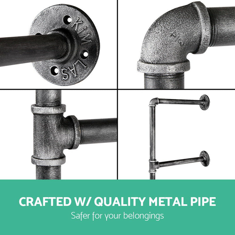 Wall Shelves Display Bookshelf Industrial DIY Pipe Shelf Rustic Brackets