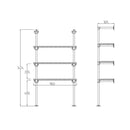 Wall Display Shelves Industrial Bookshelf DIY Pipe Shelf Rustic Brackets