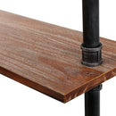 Wall Display Shelves Industrial Bookshelf DIY Pipe Shelf Rustic Brackets