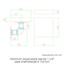 Wall Shelves Industrial Display Bookshelf DIY Pipe Shelf Rustic Brackets