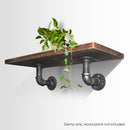 Wall Shelves Industrial Display Bookshelf DIY Pipe Shelf Rustic Brackets