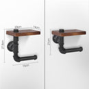 1X Wall Shelves Paper Holder Industrial Pipe Shelf DIY Vintage Brackets